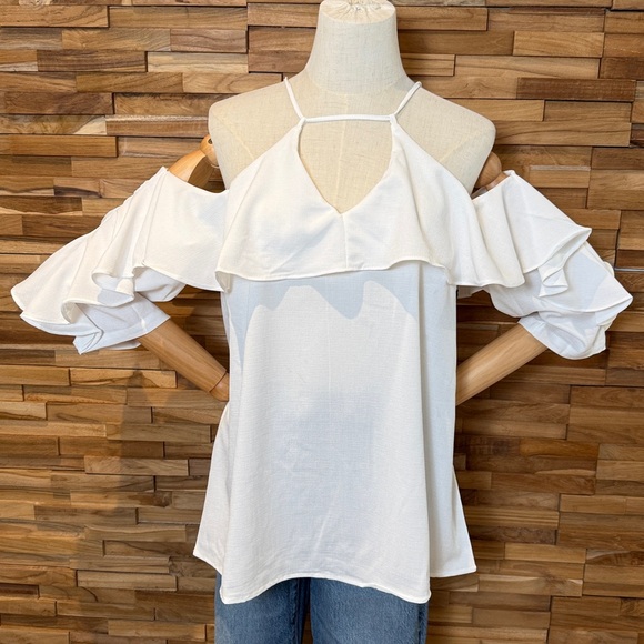 Doe + Rae | Cold Shoulder | Halter | Ruffle Collar | Various sizes - Picture 3 of 5